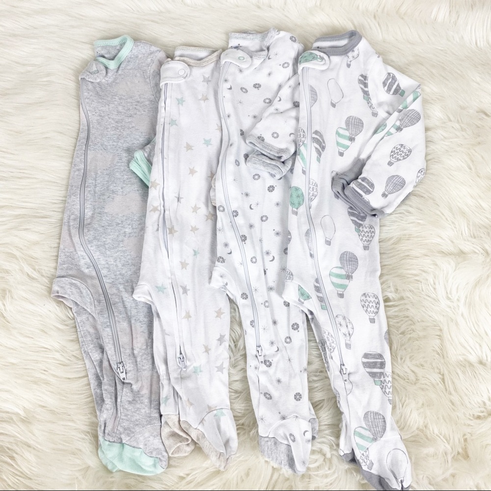 Cloud island Bundle of 4 gender neutral sleepers